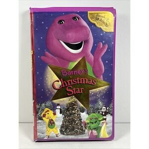 Barney's Christmas Star VHS 2002 Purple Clamshell - TESTED